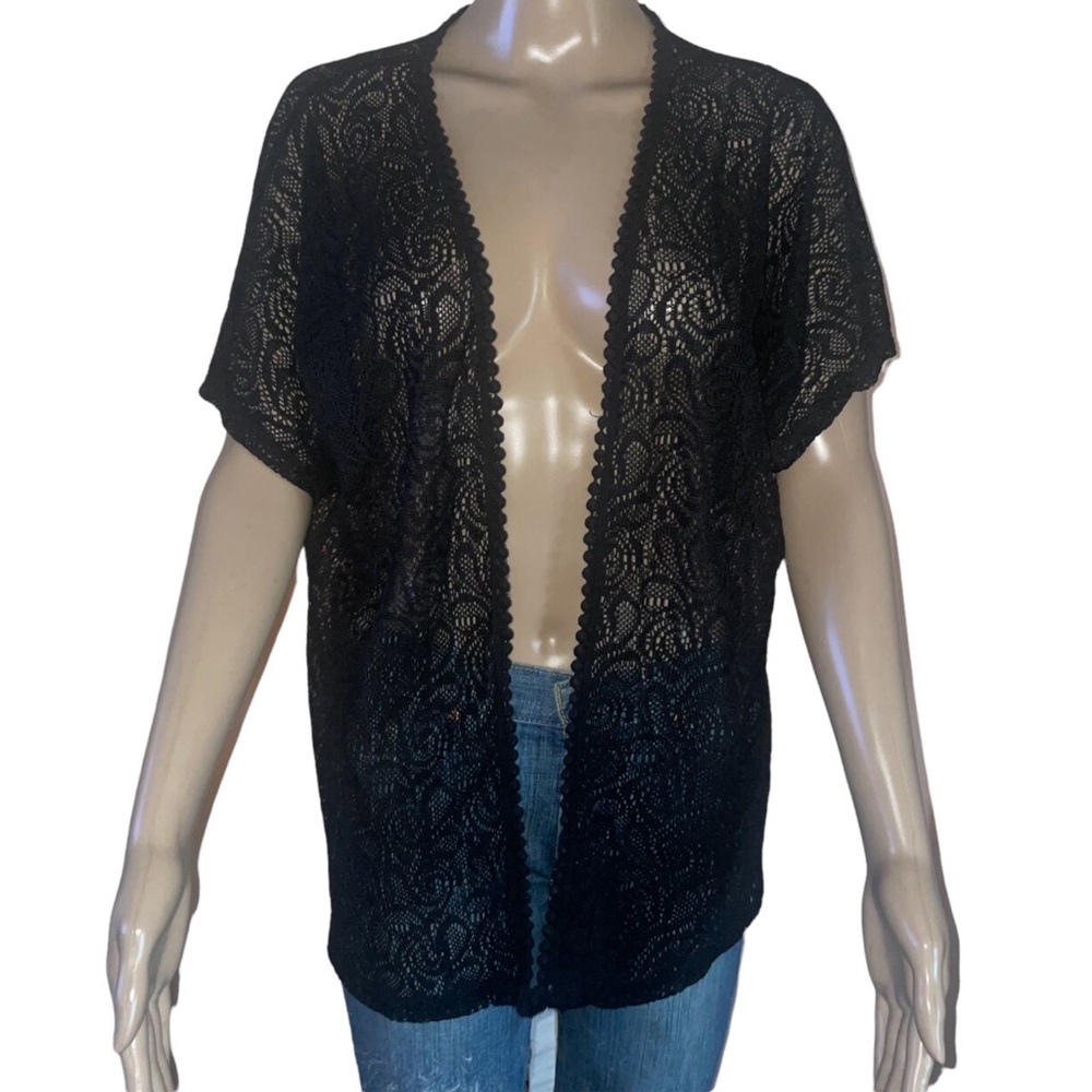 Charlotte Russe Open Lace Cardigan Top